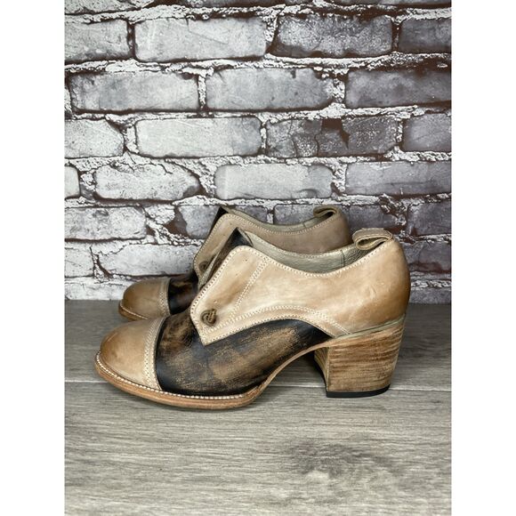 Freebird by Steven Mabel Brown Leather Oxfords Western Boots Women Sz 11M US/42 - Picture 16 of 16